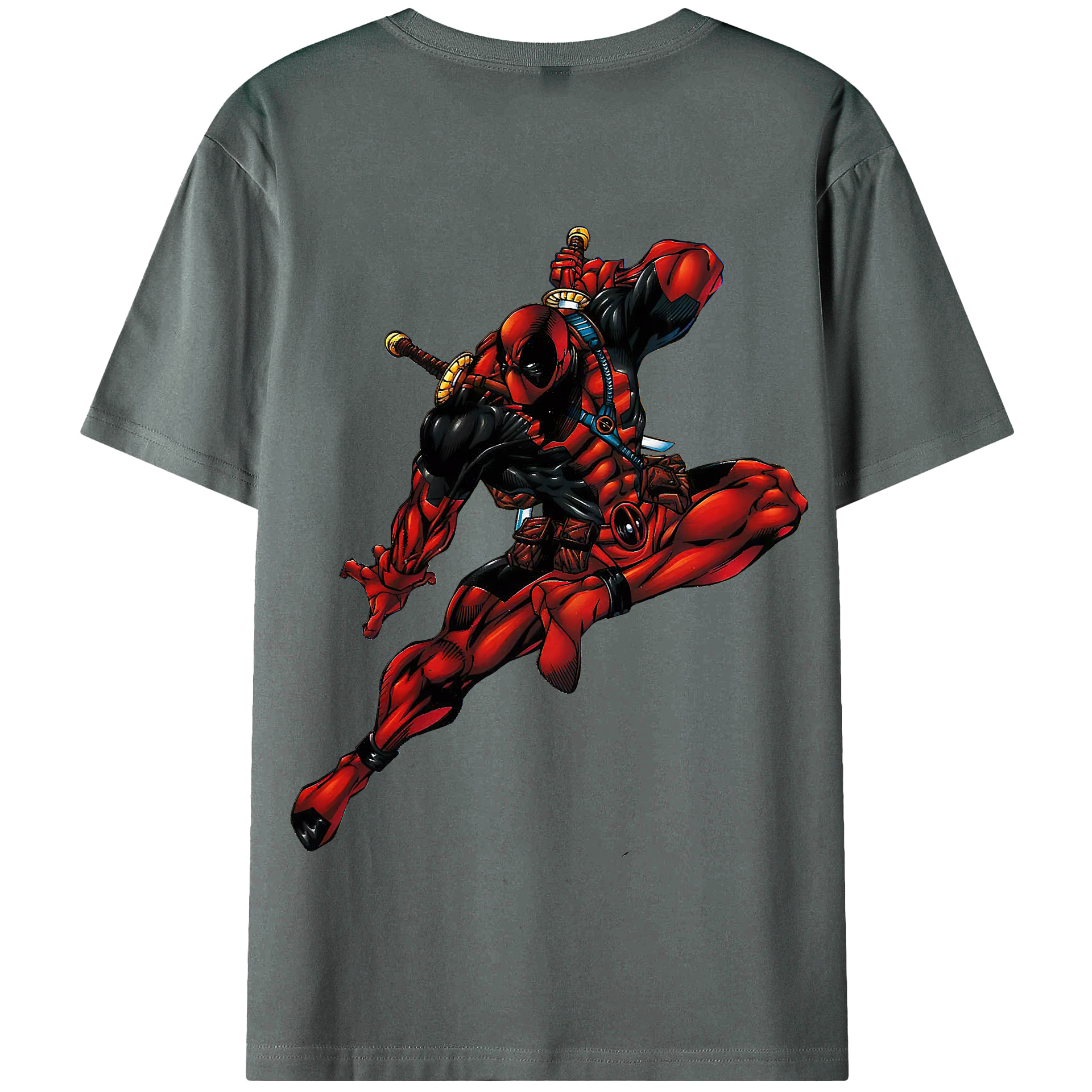 （画像用） Deadpool デッドプール 綿100％半袖Tシャツ（背面プリント）